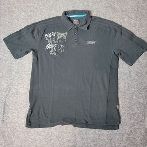Vintage 2006 Adidas Muhammad Ali Float Like A Butterfly Polo Size M Black Rare